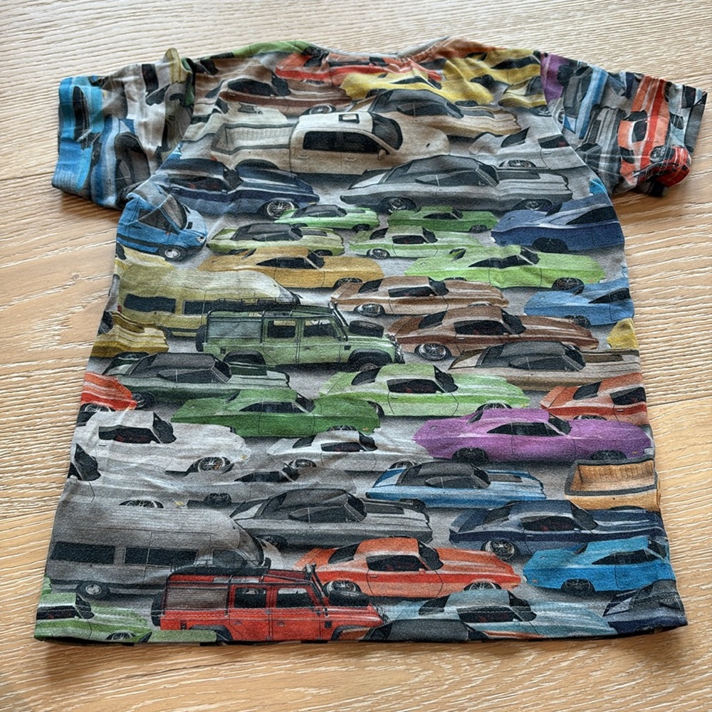VGUC Molo Ralphie Tee in Rainbow Cars Sz 6 - Picture 6 of 7